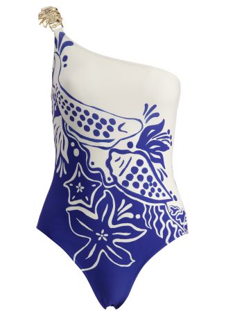 One-shoulder swimsuit