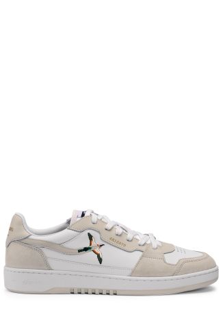 Dice lo bee bird panelled leather and suede sneakers