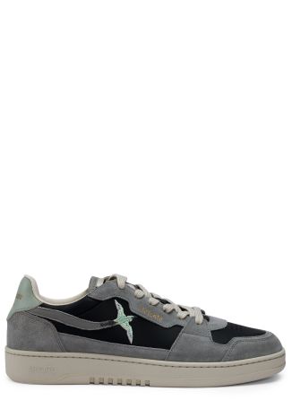 Dice lo bee bird panelled leather and suede sneakers