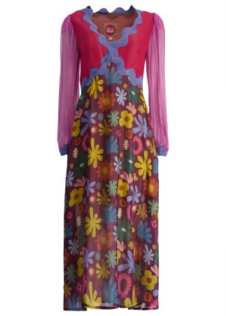 Echo floral-print silk-blend midi dress