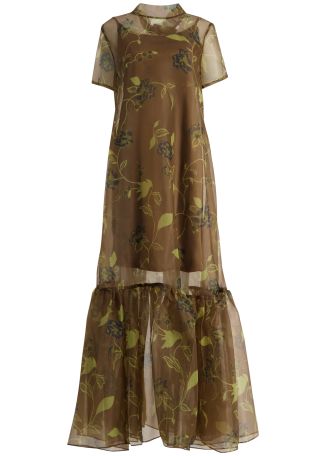 Calluna floral-print organza maxi dress