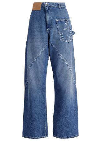 Blue twisted jeans
