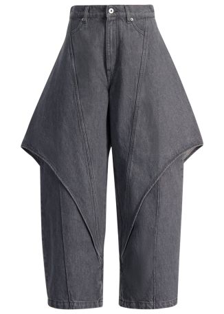 Grey panelled jeans
