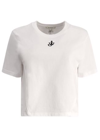 Black logo-embroidered cotton t-shirt