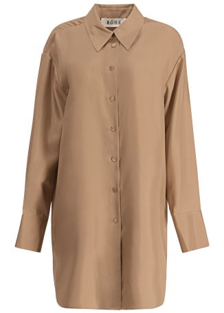 Nude silk shirt