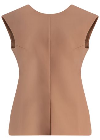Nude wool-blend top