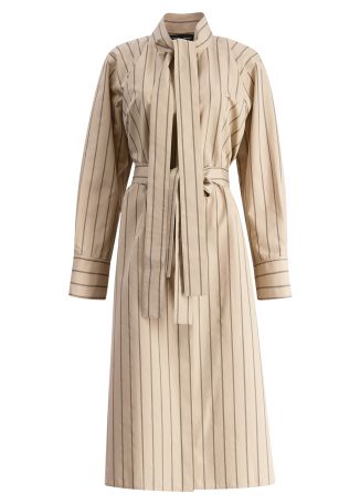 Phillipa striped cotton-blend midi dress