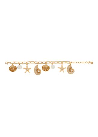 Gold-plated charm bracelet