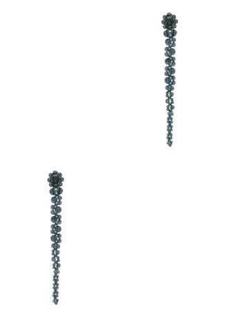 Drip ivory crystal-embellished drop earrings