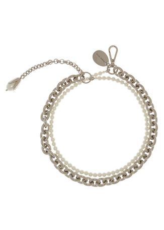 Pearl-embellished choker