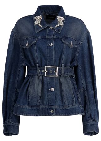 Belted denim jacket