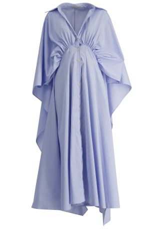 Resilient striped cotton maxi dress