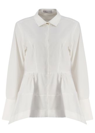 Guardian white asymmetric cotton-blend shirt