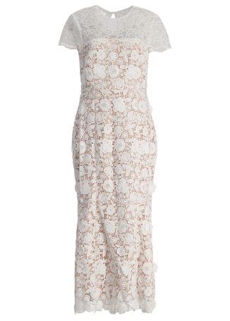 Margot white floral-lace maxi dress