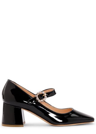 Carmen 60 black leather mary jane pumps