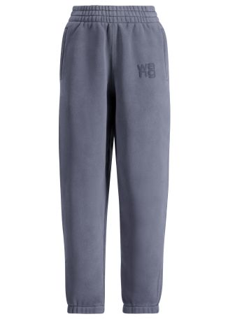 Blue logo-embossed cotton-blend sweatpants