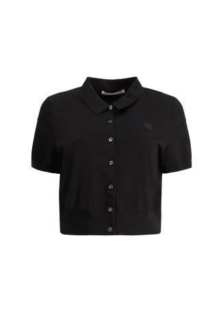 Black cropped cardigan