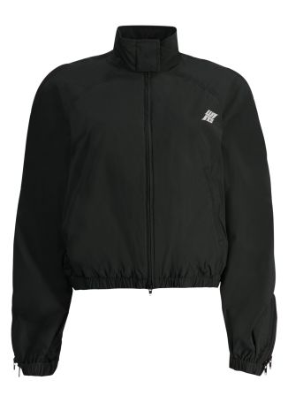 Black logo-print puffer jacket