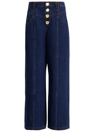 Genesis navy wide-leg jeans