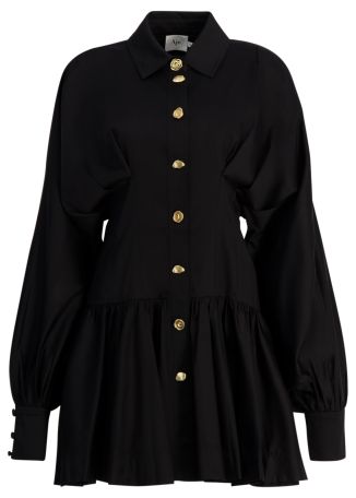 Alexa black stretch-cotton mini dress