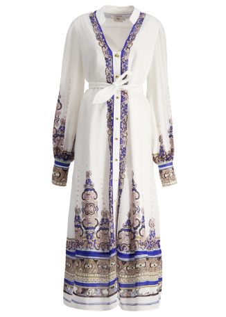 Carta printed linen-blend maxi dress