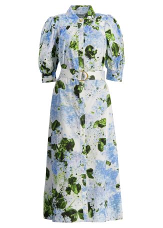Manifest floral-print cotton midi dress
