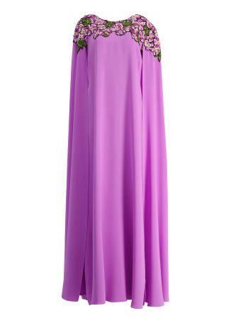 Cape-effect crepe kaftan