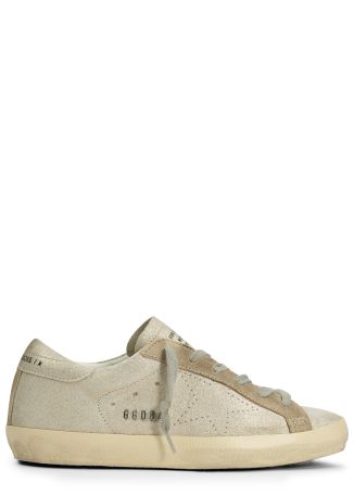 Super-star glittered suede sneakers