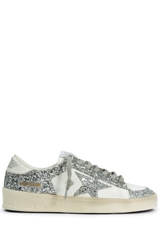 Stardan glitter-detail leather sneakers 