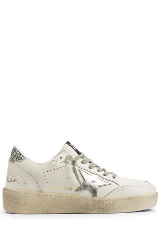 Ball star glitter-detail leather sneakers