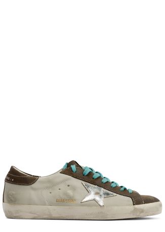 Super-star metallic-detail leather sneakers