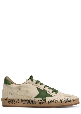 Ball star panelled leather sneakers