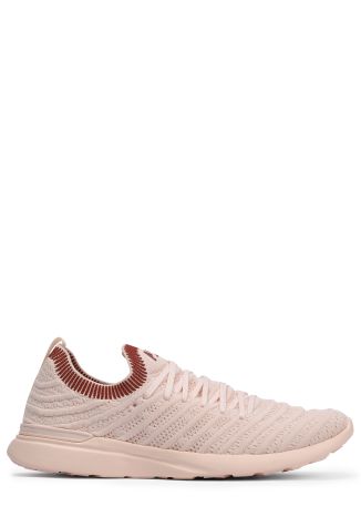 Techloom wave pink woven stretch-knit sneakers