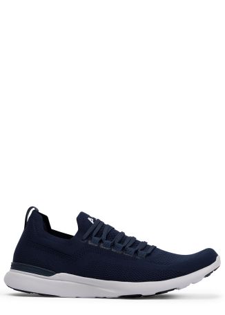 Techloom breeze navy mesh stretch-knit sneakers