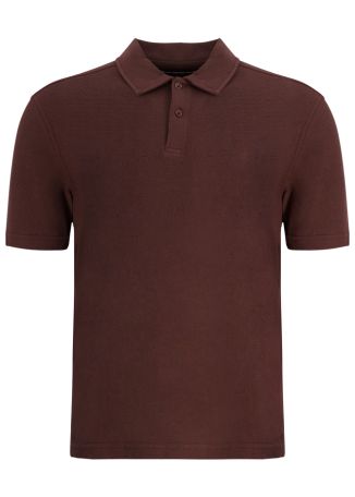 Sakvistbro brown cotton-blend polo shirt