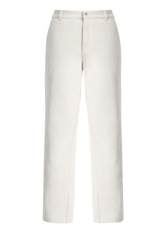 Noah ivory straight-leg cotton-blend trousers