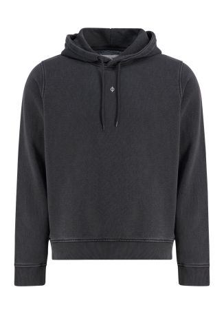 Saollie black hooded cotton-blend sweatshirt