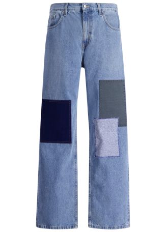 Zine blue patchwork jeans