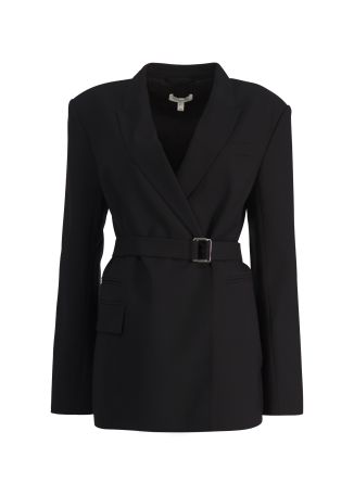 Castro black belted blazer