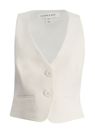 Amura off-white crepe vest
