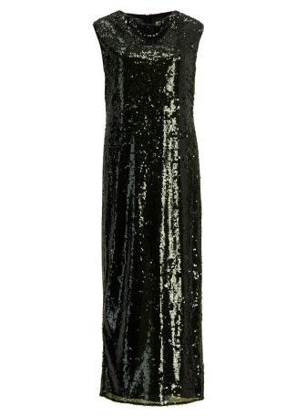 Olympia green sequin-embellished mesh maxi dress 