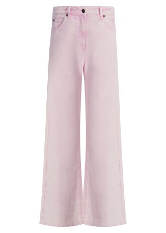 Pink wide-leg jeans