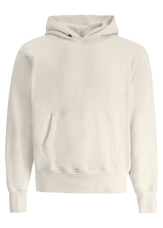 Ivory hooded cotton sweatshirt