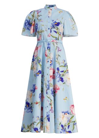 Bianca floral-print cotton midi dress