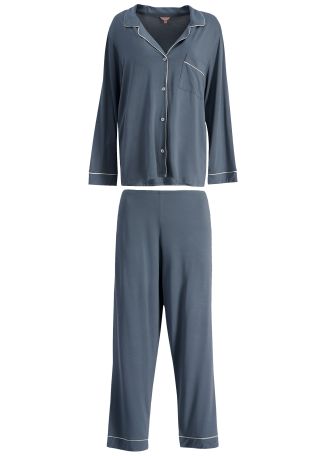 Gisele blue stretch-modal pyjama set