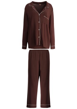 Gisele brown stretch-modal pyjama set