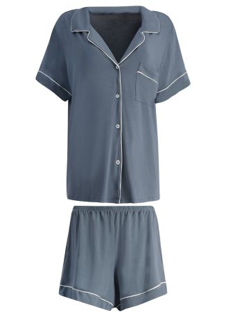 Gisele grey stretch-modal pyjama set