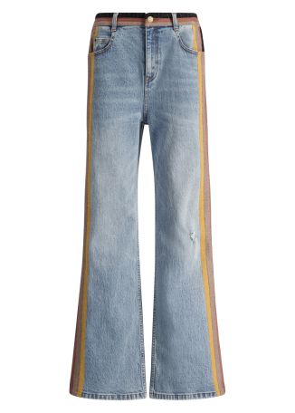 Bart grosgrain-trimmed jeans