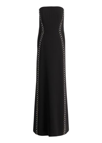 Triumph black crystal-embellished gown