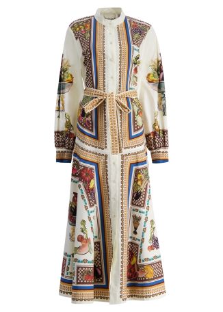 Mercado printed cotton maxi dress